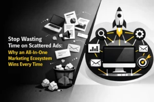 Stop Wasting Time on Scattered Ads: Why an All-In-One Marketing Ecosystem Wins Every Time